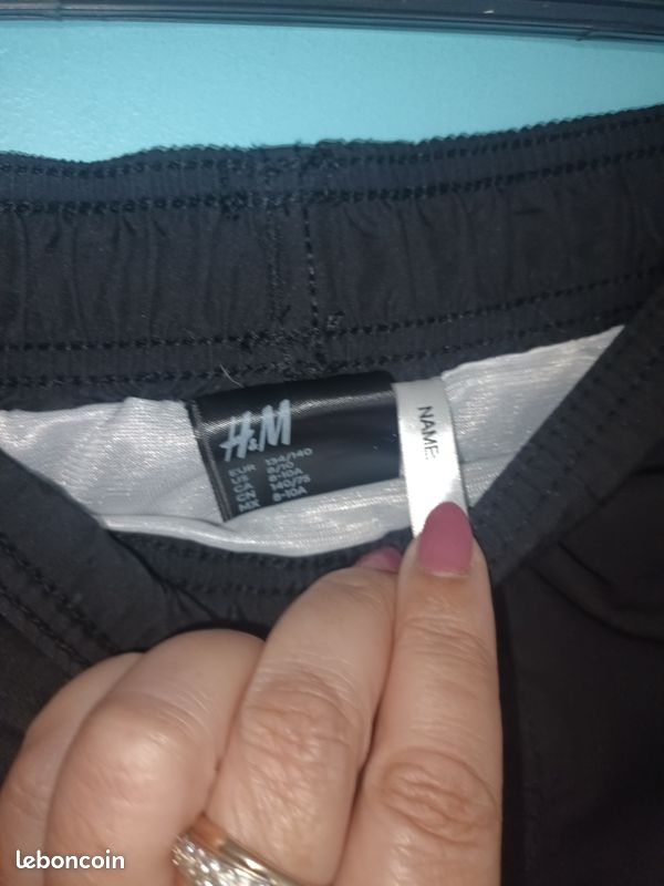 Short de bain noir en 8-10 ans (mam33133) (image 2)