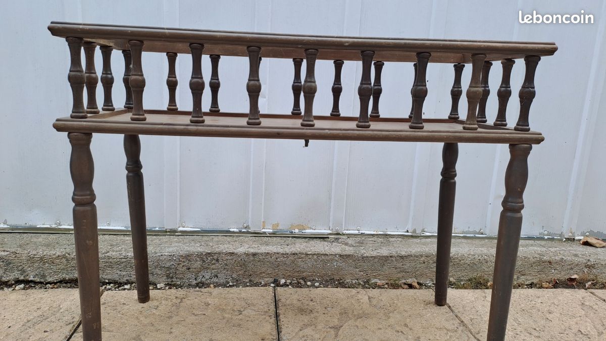 Jardinière Vintage d intérieur en bois sur pieds vernis / Porte plantes /1970-1980 (image 13)