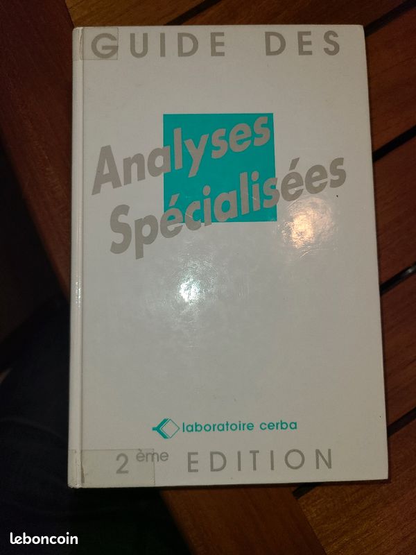 Livre: Guide des analyses spécialisées. 2ème édition. Cerba (image 1)