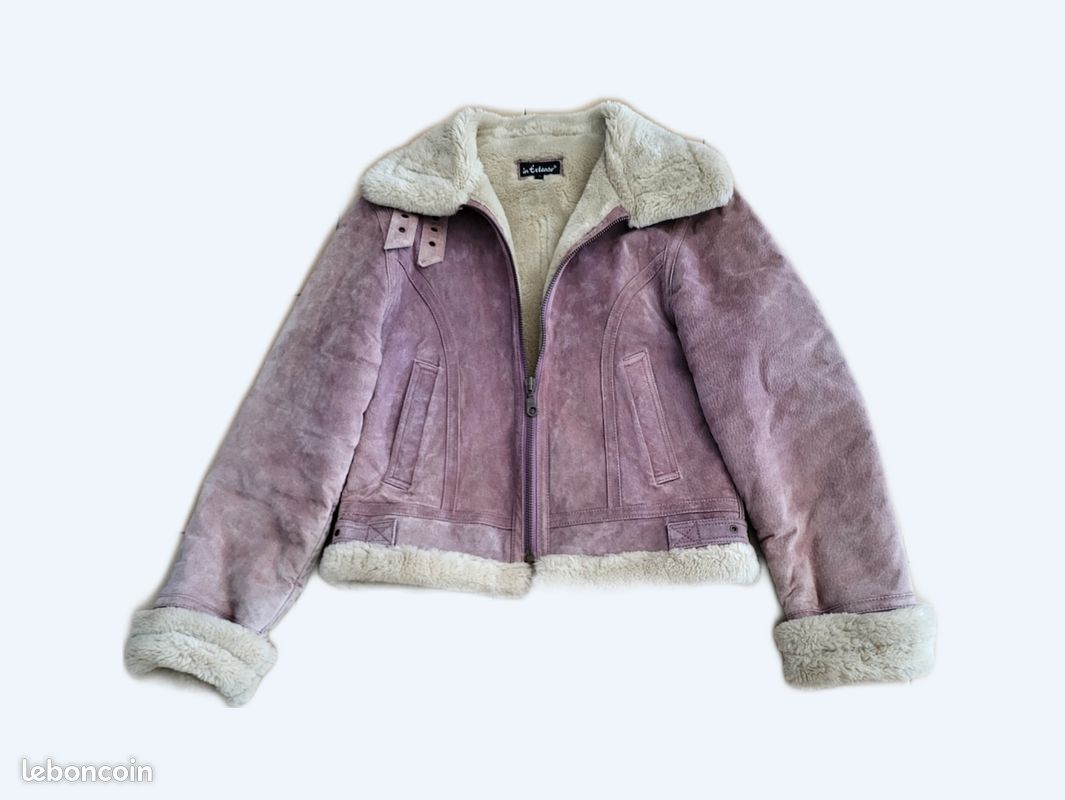 Blouson en croûte de cuir Vêtements