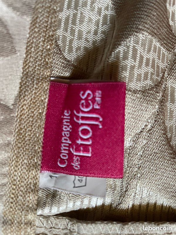 Paire de rideaux beige Compagnie des étoffes (image 4)