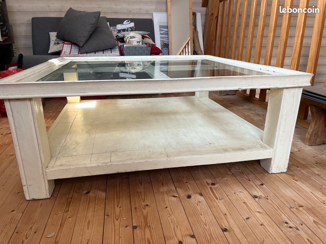 A vendre table bois et verre (image 5)