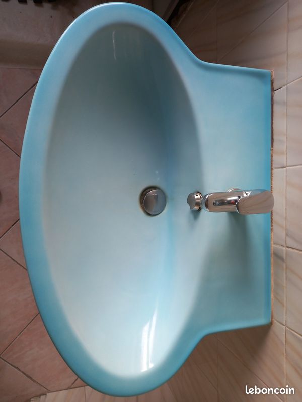 Lavabo vintage bleu (image 2)