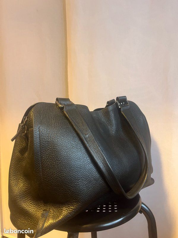 Sac à main en cuir Noir Tentazione Due (image 1)