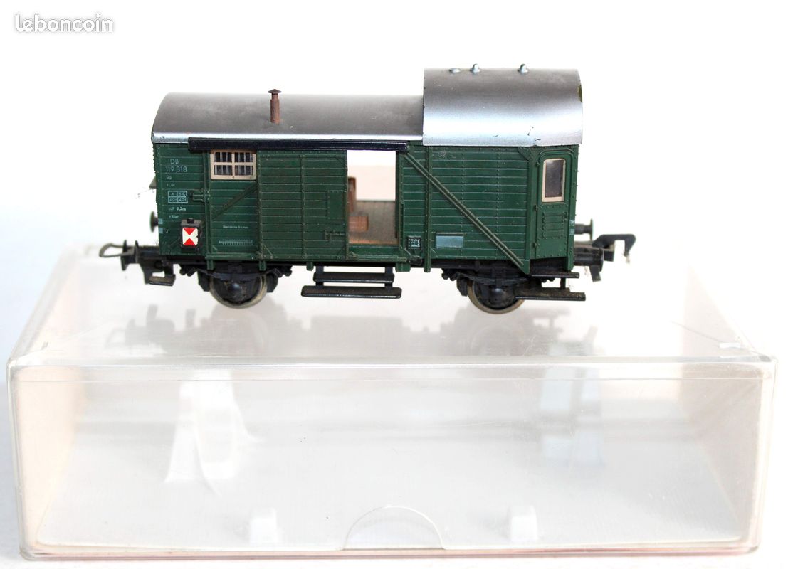 Wagon De Fret Fleischmann HO 5060 – Fourgon DB Avec éclairage – Occasion