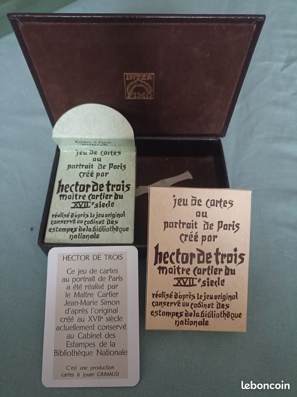 Coffret avec 2 jeux de cartes B.P grimaud - Collection