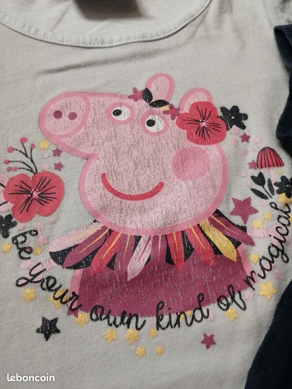 Lot 2 Tee-shirt Peppa Pig fille 2/4 ans (image 2)