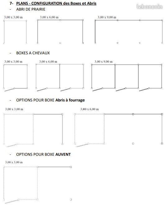 Hangar / box à chevaux / carport / abris en bois classe 4 – kit modulaire (image 7)