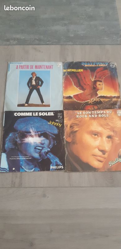 Vinyle 45t Johnny hallyday 15 l'unité (image 1)