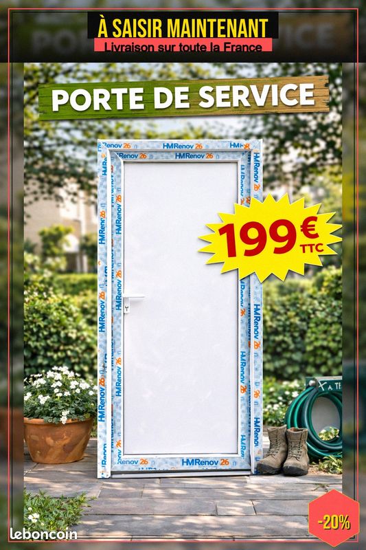 Porte de service PVC (image 1)