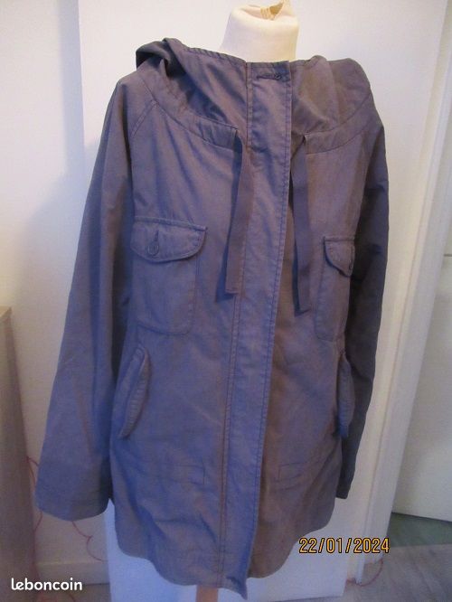 Manteau doublé femme "tipster "40 bleu ardoise très bon état (image 1)