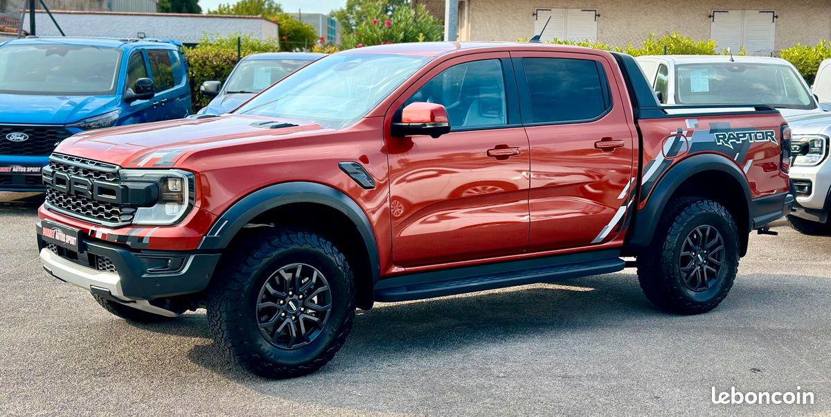 Ford Raptor 3,0 ECOBOOST 292CV DOUBLE CABINE GPS CARPLAY + CAMERA 360° + ATTELAGE + HIFI B&O + RIDEAU DE BENNE (image 1)