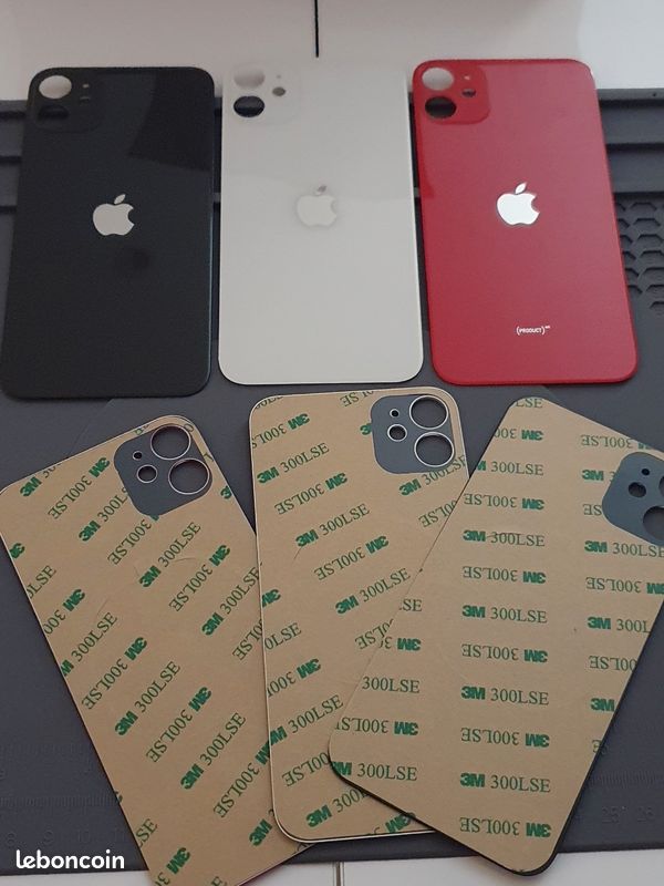 Vitre Arrière Remplacement Pour IPhone 11 Pro Max - Coloris Argent Avec Adhésif - Pièce Neuve