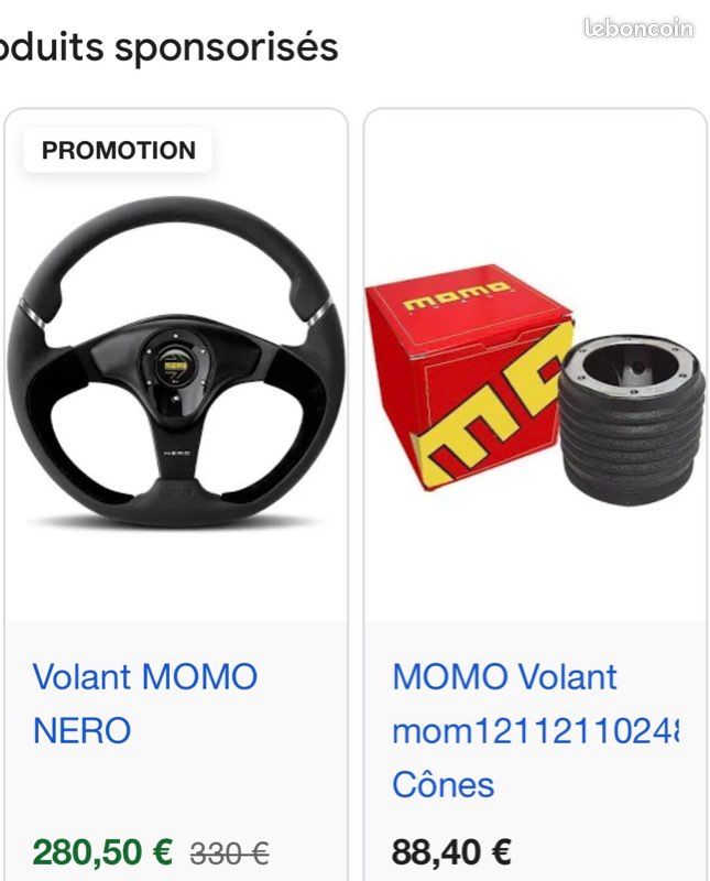Volant Momo Nero 350mm complet (image 1)