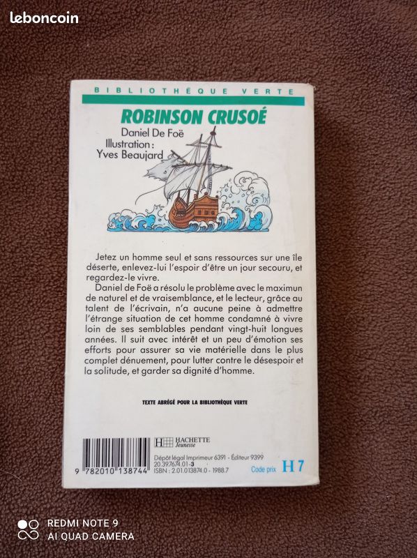 Livre "Robinson Crusoé" (image 2)
