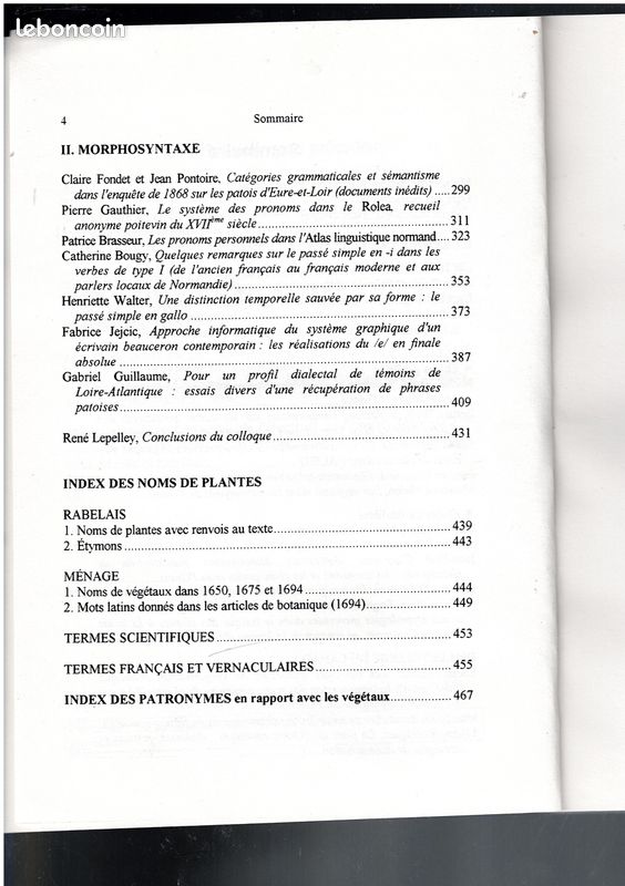 Dialectologie et litterature du domaine d oil occidental lexique des plantes morphosyntaxe linguistique vegetaux (image 3)