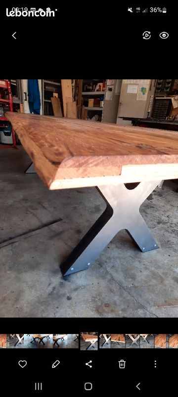 Table salle à manger industrielle (image 1)