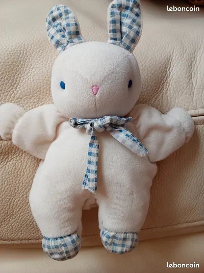 Ravissant Jouet Ancien à tirer peluche qui pédale !! Voir Video tissu