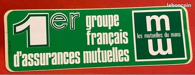 Autocollant Les Mutuelles du Mans - 1er groupe français d’assurances mutuelles (image 1)