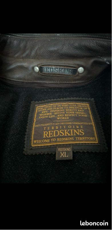 Blouson aviateur en cuir Redskins Taille XL (image 5)