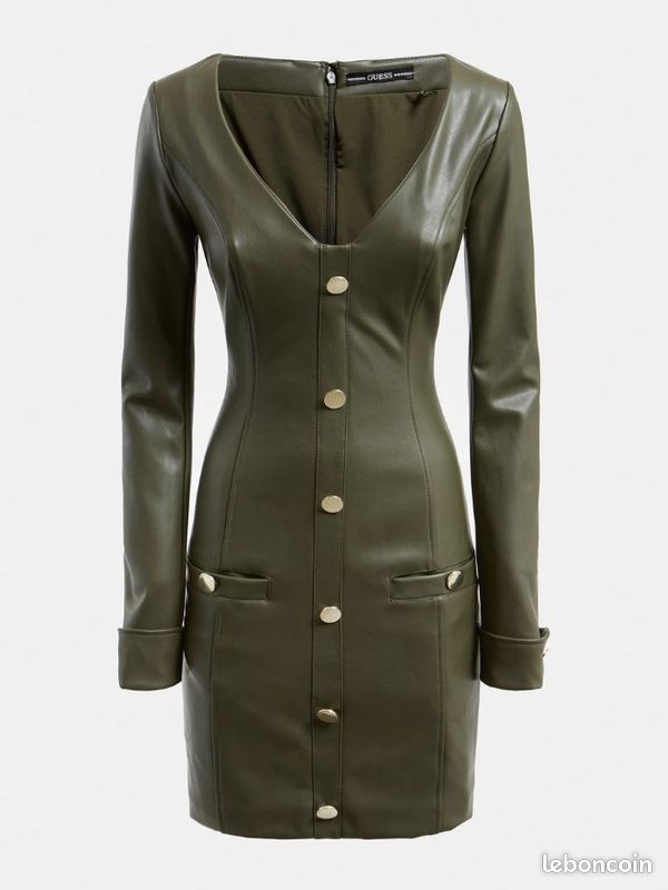 Robe courte GUESS 38/40 verte kaki neuve Vêtements