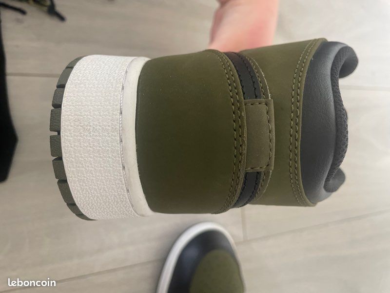 Jordan 1 Mid Olive Canvas (image 6)