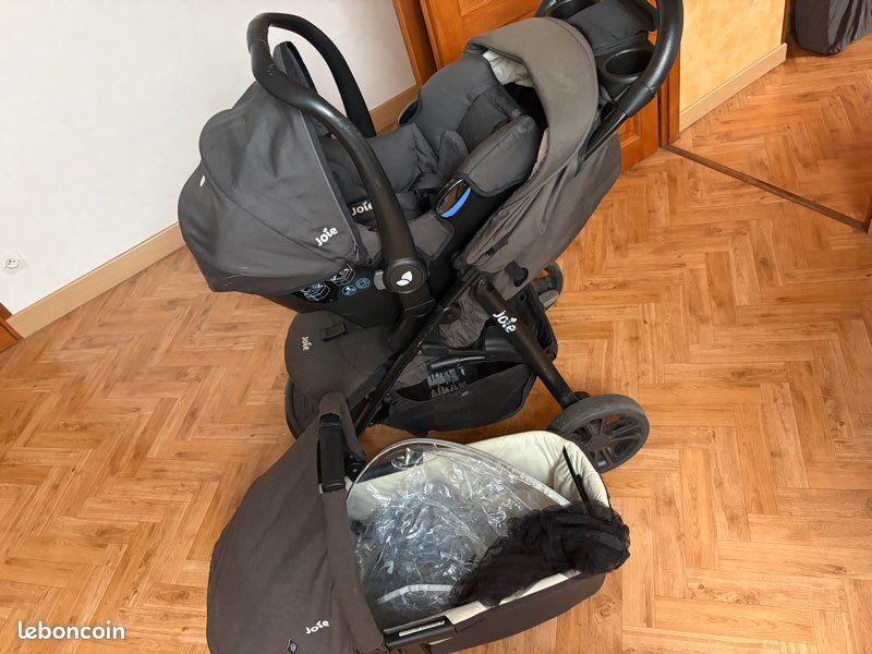 Trio poussette Joie Litetrax + nacelle + coque i-Gemm – Très bon état (image 5)