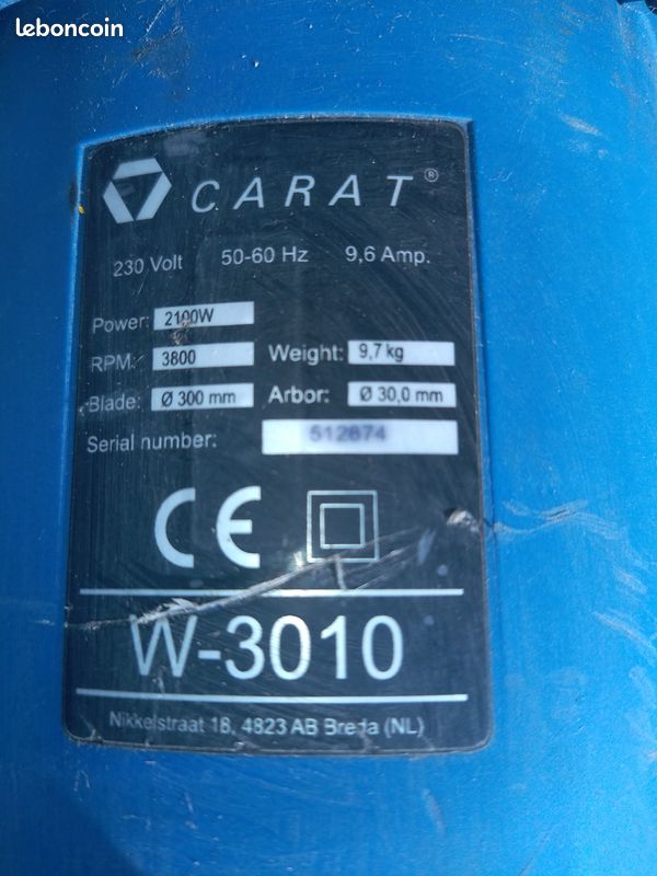 SCIE MURALE PORTATIVE 230 V - PROFONDEUR 120 MM - W3010 disque en très bon état (image 5)