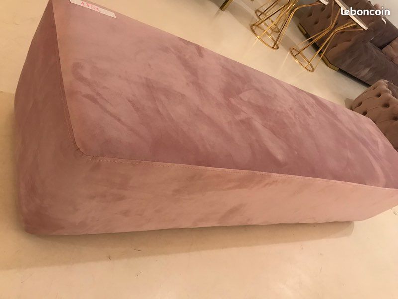 Banc velours anti taches rose NEUF (image 2)