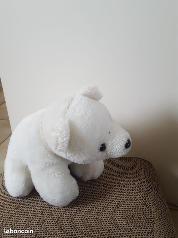 Peluche ours blanc (image 1)