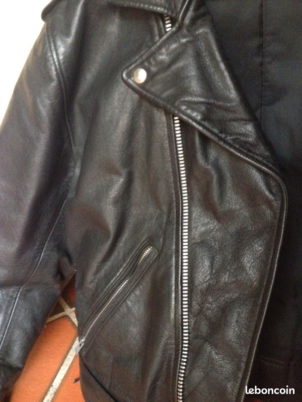 Perfecto cuir noir très épais Idéal moto (image 7)