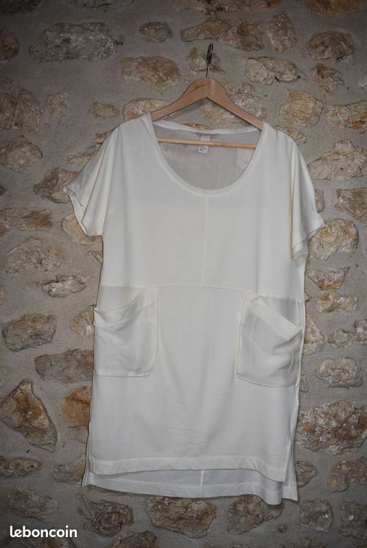 Robe blanc cassé H&M - T 38 (M, T2) (image 1)
