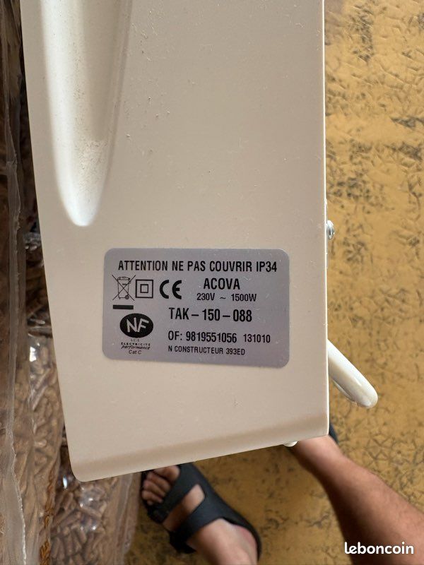 Radiateur à inertie fluide 1500W (image 2)