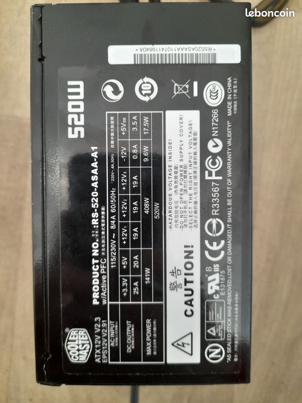 Bloc d'alimentation Corsair TX850M (850 Watt) dans sa boite d'origine (image 2)