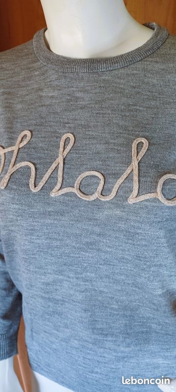 Taille L – Pull gris 🩶 Ohlala (image 2)