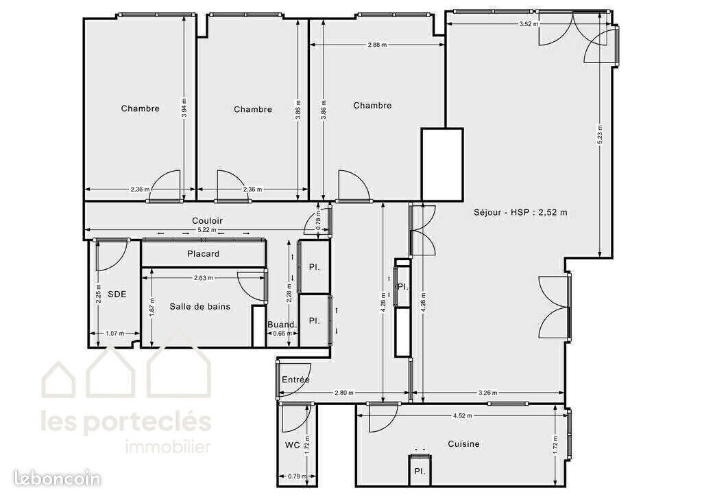 Appartement 5 pièces 91 m² · à Louveciennes · 91 m² · 1 500 €/mois