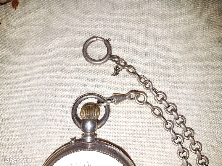 Montre Gousset Homme En Argent Massif 19ème Siècle - Remontoir à Clé, Mécanique, Occasion