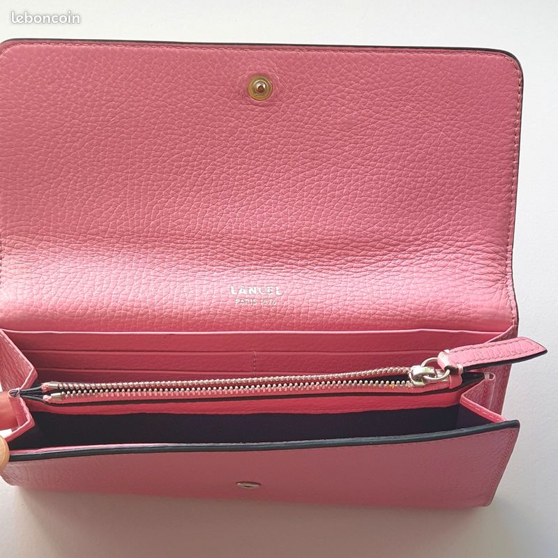 LANCEL portefeuille slim rabat premier flirt de LANCEL rose (image 3)