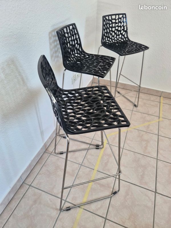 3 tabourets abeille noirs (image 2)