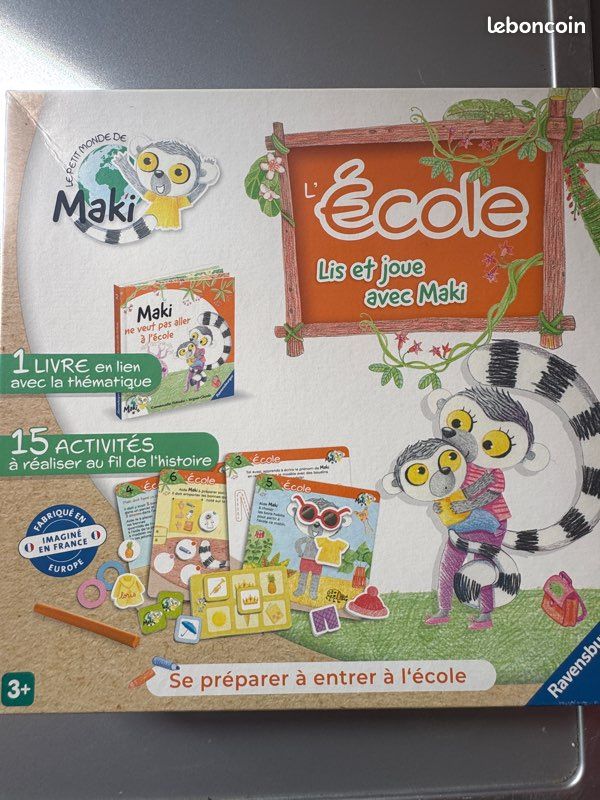Kit d'activités Lis & Joue avec Maki L'école - 36m+ - Bebeboutik