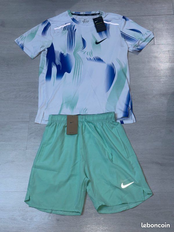 Ensemble Nike Running Vert Blanc Dri Fit (image 2)