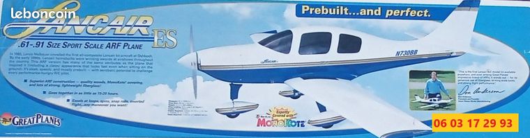 Kit Avion R/C Charter Robbe – Échelle 1/150, Vintage, Moteurs Et Servos Inclus, Neuf