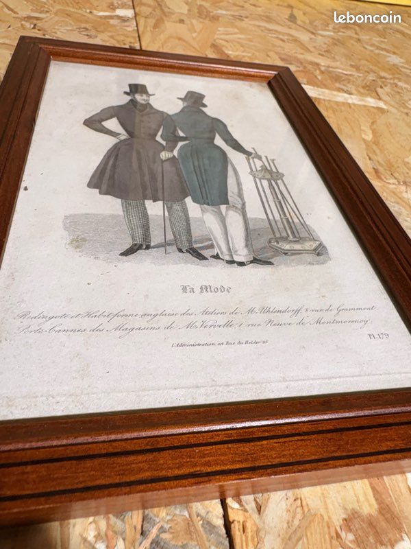 Lithographie « la mode » 19x27cm (image 2)