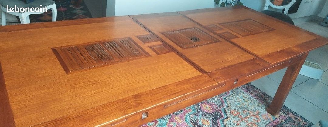 Table Coloniale en Teck (image 2)