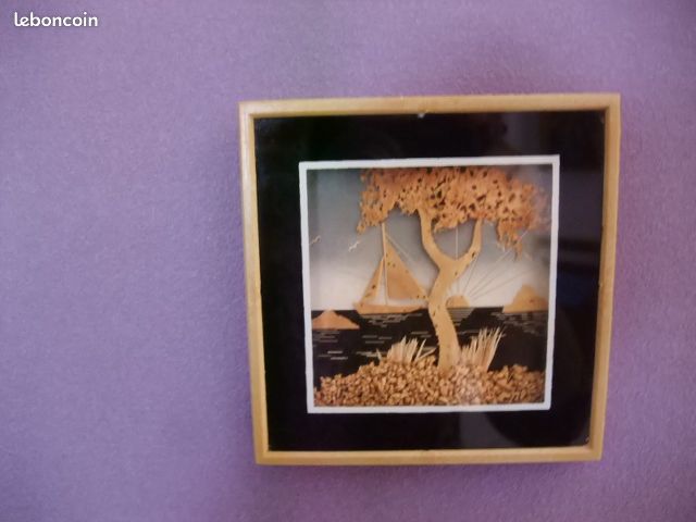 Petit Tableau en liège 3 D Vintage (image 5)