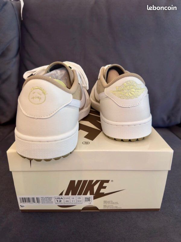 Jordan 1 low rétro golf Travis Scott olive neutre (image 2)