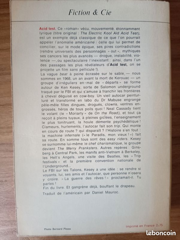 Tom Wolfe Acid Test Seuil 1975 EO française Daniel Mauroc beat generation 81 (image 2)