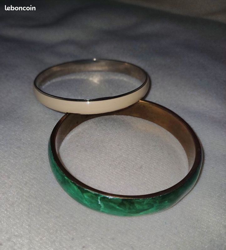 BRACELETS choix 1 blanc + 1 vert _ années 1990 (image 3)