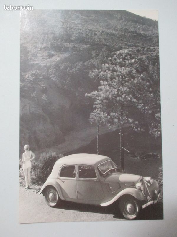 Citroën : Traction avant en miniature ( en baccarat) + Cartes Postales de Photos Citroën Traction Avant (image 8)
