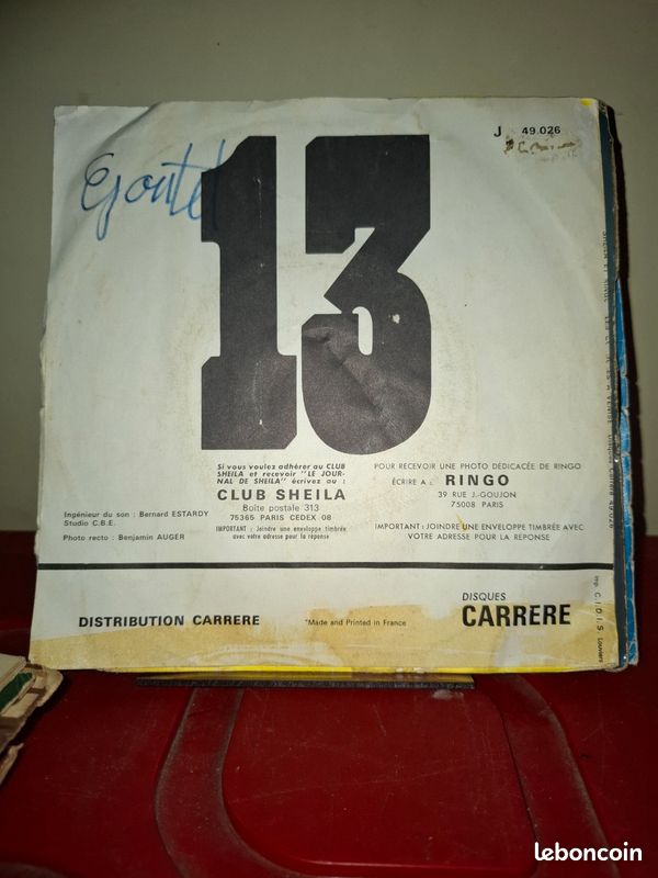 Sheila disque vinyle 45 tours (image 2)